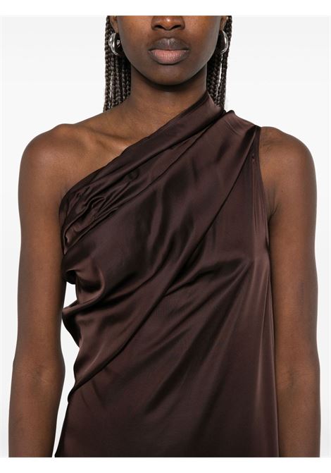 Coffee brown Athena Arrowhead maxi dress Rick Owens - women RICK OWENS | RP01E7509SCH14